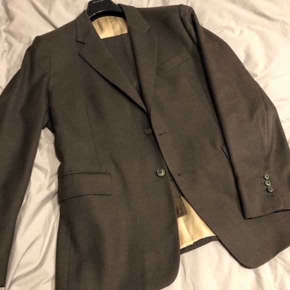 Men’s Custom Suit - 44R / 35W - Brown - Picture 2 of 3